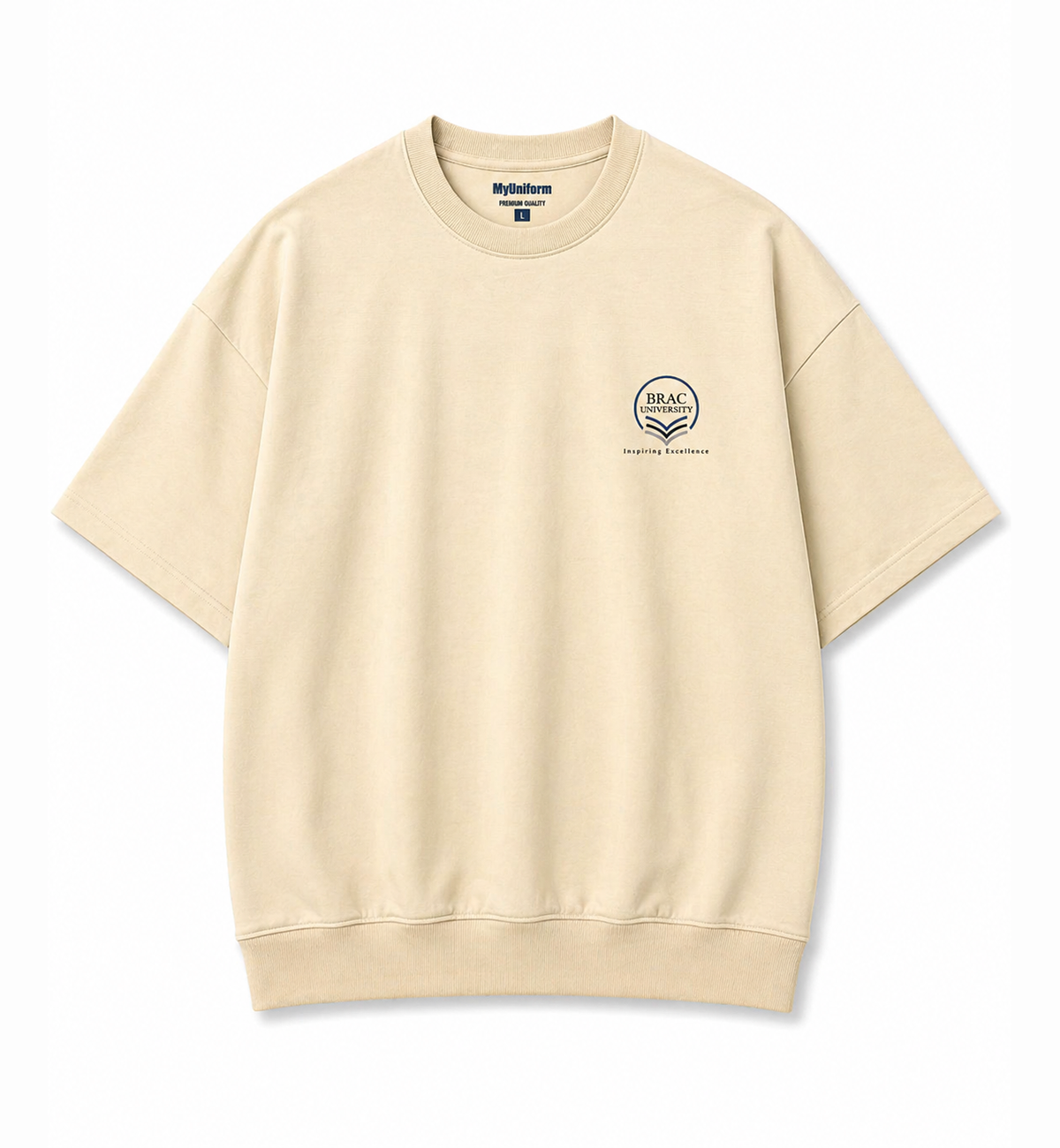 Drop Shoulder T Shirt (Beige) Drop Shoulder T-shirt - Image 1