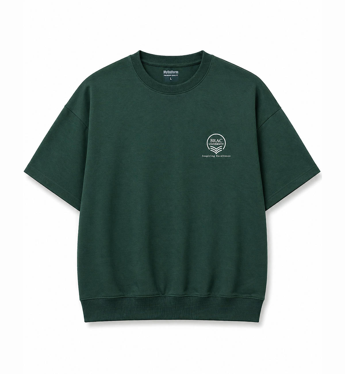 Drop Shoulder T Shirt (Dark Green) Drop Shoulder T-shirt - Image 1