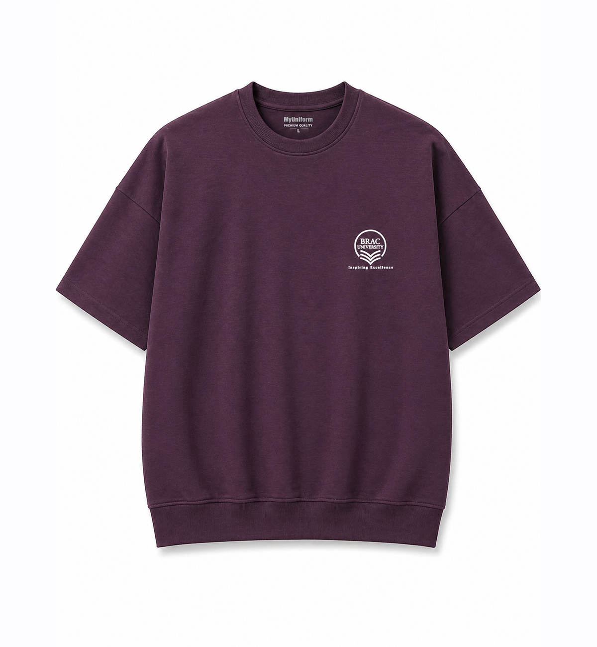 Drop Shoulder T Shirt (Maroon) Drop Shoulder T-shirt - Image 1