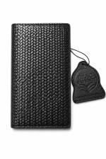 Leather Wallet Long Black
