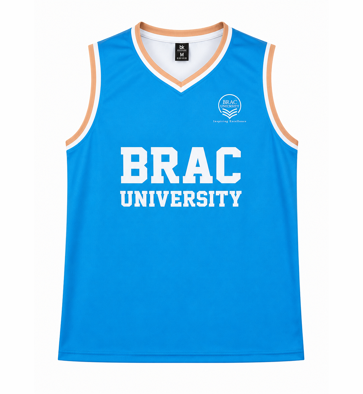 Basketball Jersey V Neck (Blue) Basketball Jersey - Image 1