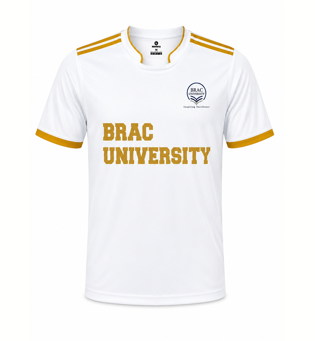 Sports Jersey (Gold White) Golden White Jersey - Image 1