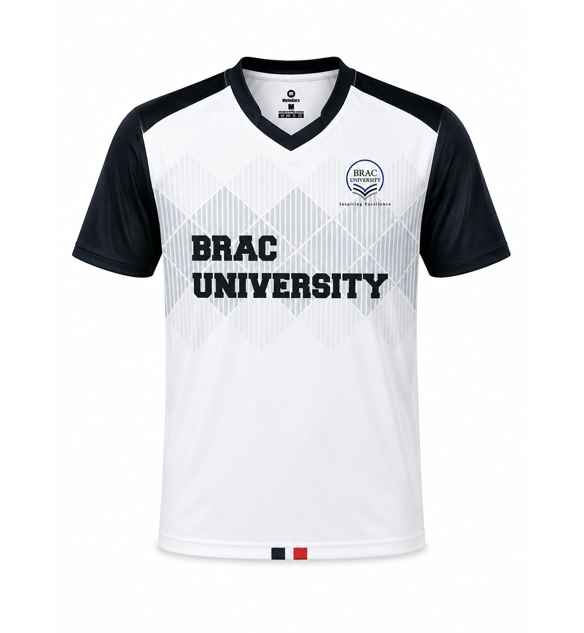 Sports Jersey V Neck (Black White) Black/White Jersey - Image 1